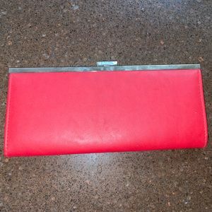 STYLE & CO Preowned Red Leather Clutch